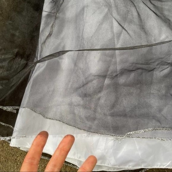 Black Cat Halloween Costume Dress Up Gown Sleeveless Tulle Size Large 10-12 - Picture 7 of 8